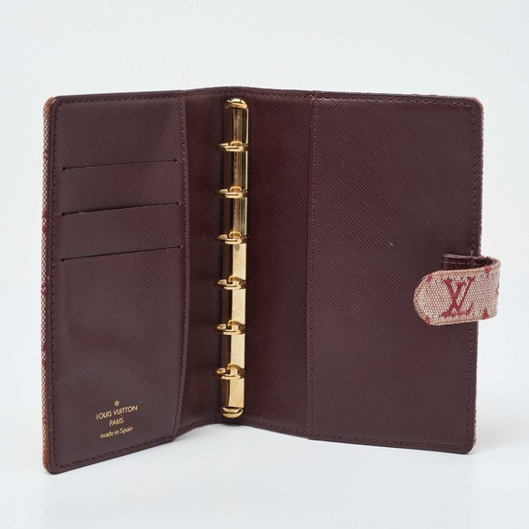 LOUIS VUITTON Cherry Mini Lin Canvas Small Ring Agenda PM Cover - Picture 2 of 8
